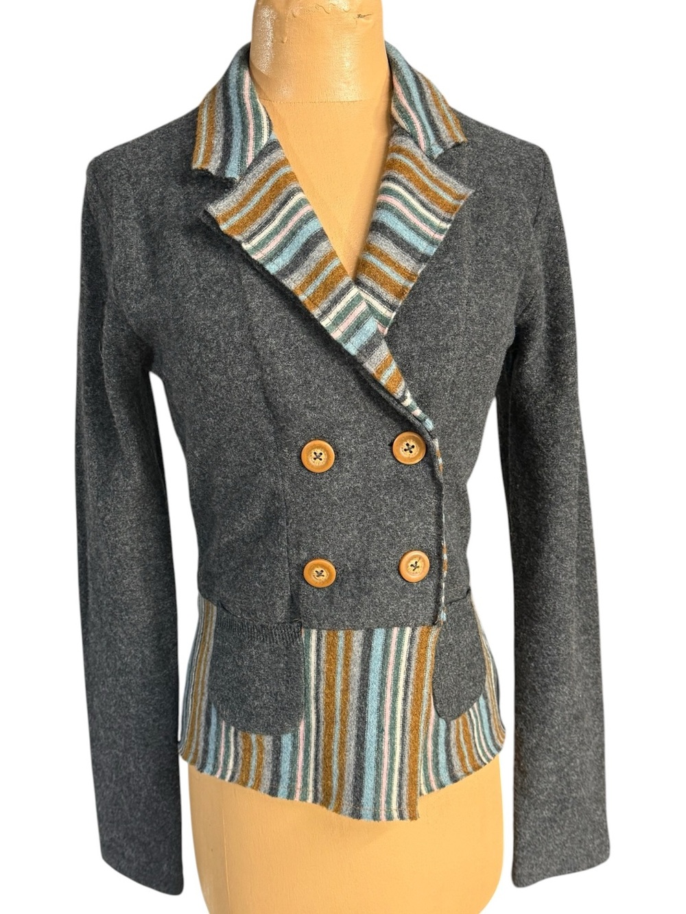 Anthropologie Sparrow, 100% Wool Cardigan Sweater Blazer